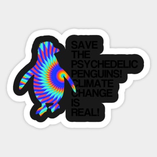 Psychedelic Penguins | Global Warming & Climate Change Sticker